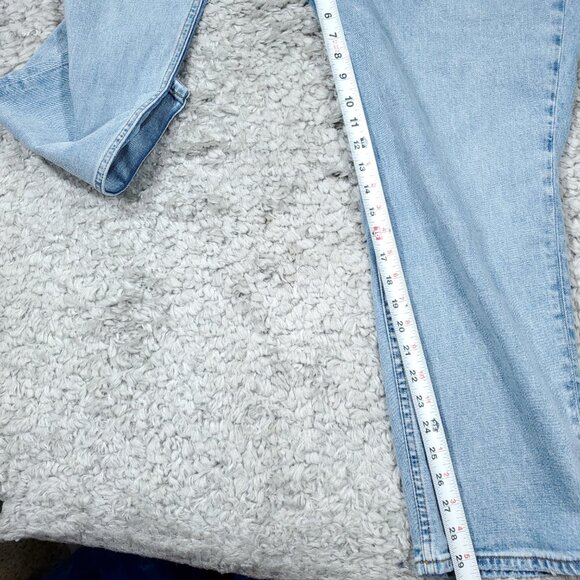 Abercrombie 22 Short 90s Slim Straight Ultra High Rise Jeans Blue Y2K Size 36 - Picture 9 of 9